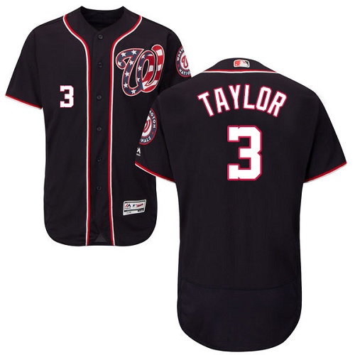 Nationals #3 Michael Taylor Navy Blue Flexbase Authentic Collection Stitched MLB Jersey